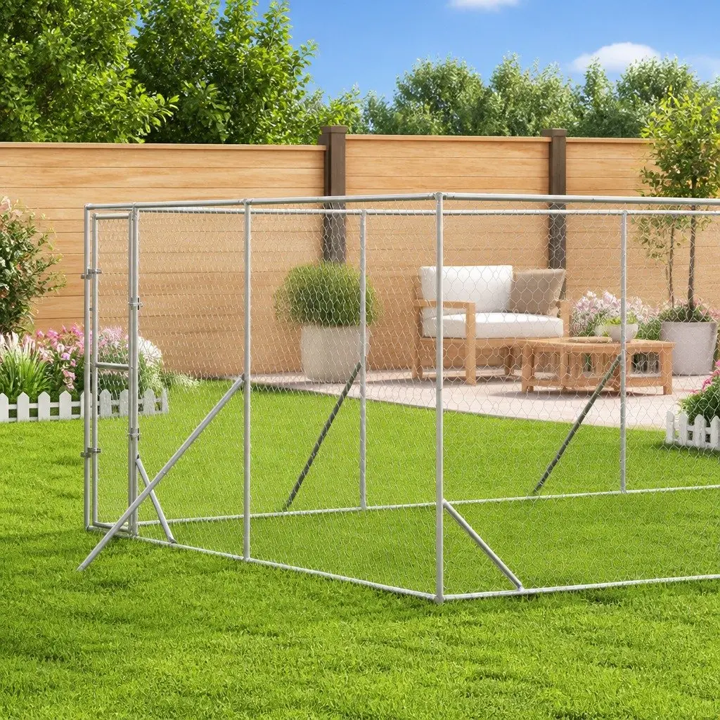Outdoor Dog Kennel Run 4x8x2m