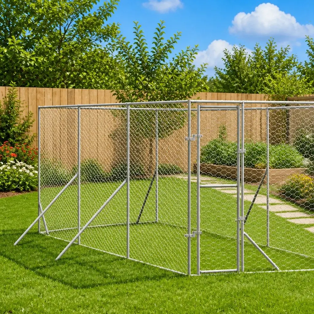 6x6x2 m Dog Kennel for Safe Outdoor Enclosure