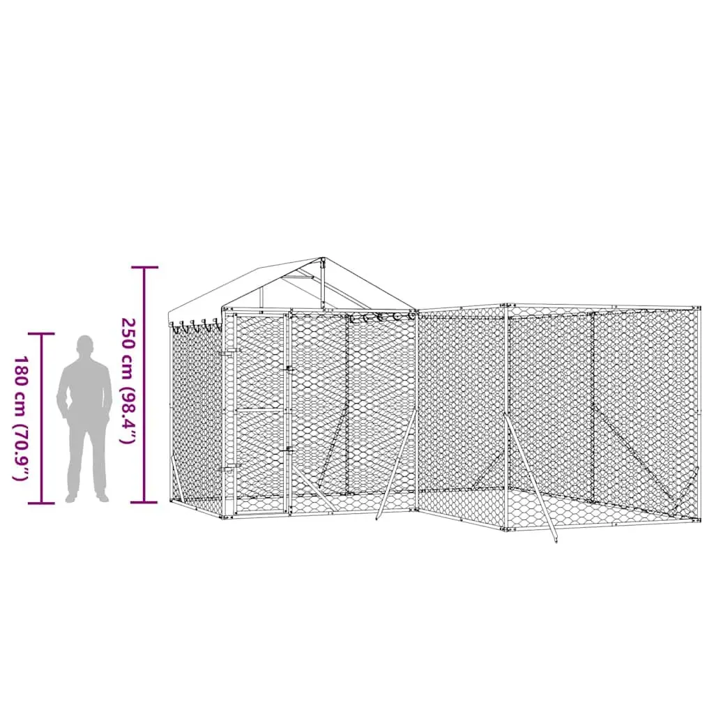 Outdoor Dog Kennel for Various Pets 4x4x2.5m
