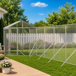 Practical Outdoor Dog Kennel with Roof for Small Animals 12x12x2.5 m