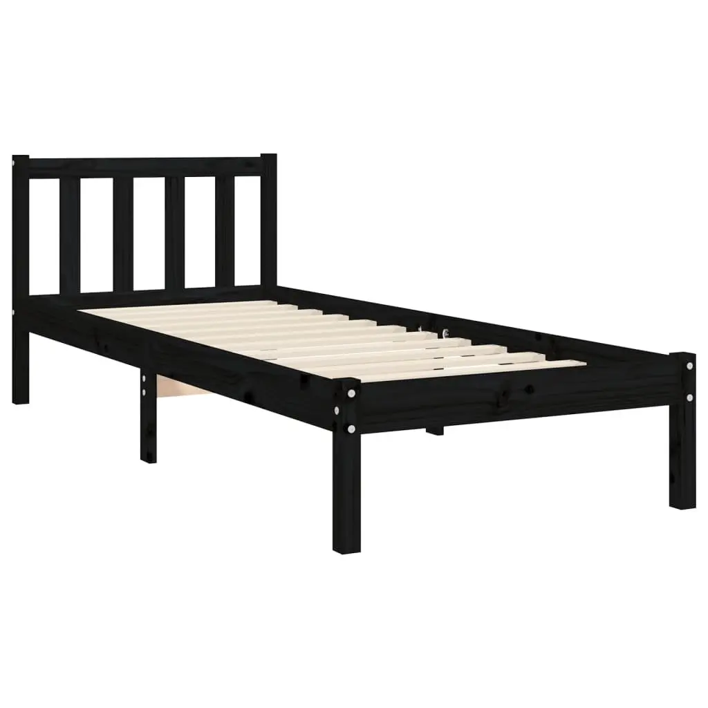 Solid Pine Wood Bed Frame 90x190 cm for Home Use