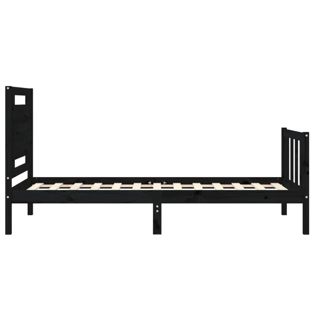 Solid Pine Wood Bed Frame 90x190 cm for Home Use