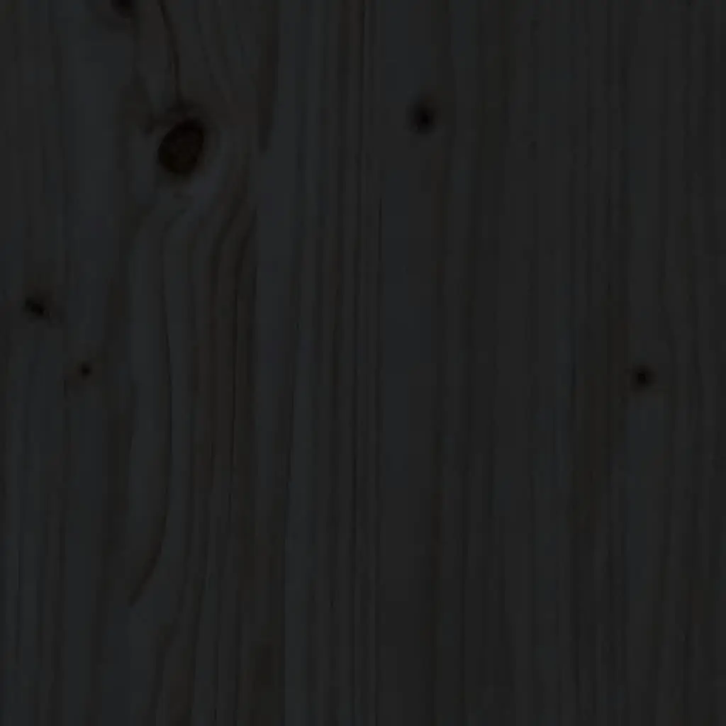 Solid Wood Pine Bed Frame 135x190 cm Black