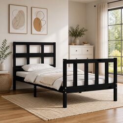 Solid Pine Bed Frame 90x190 cm: Practical for Any Room