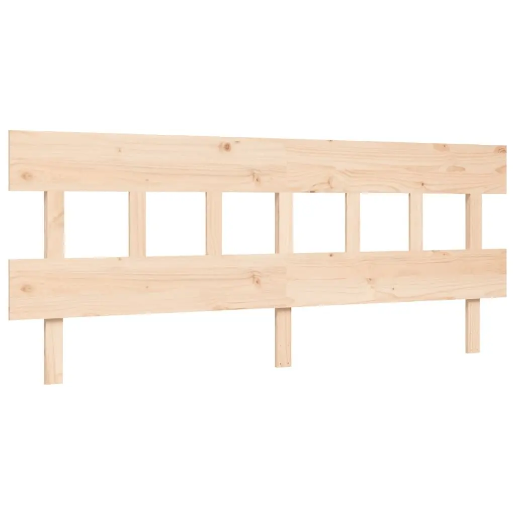 King Bed Frame 183x203 cm Solid Pine Wood Wooden Bedroom Furniture Slats