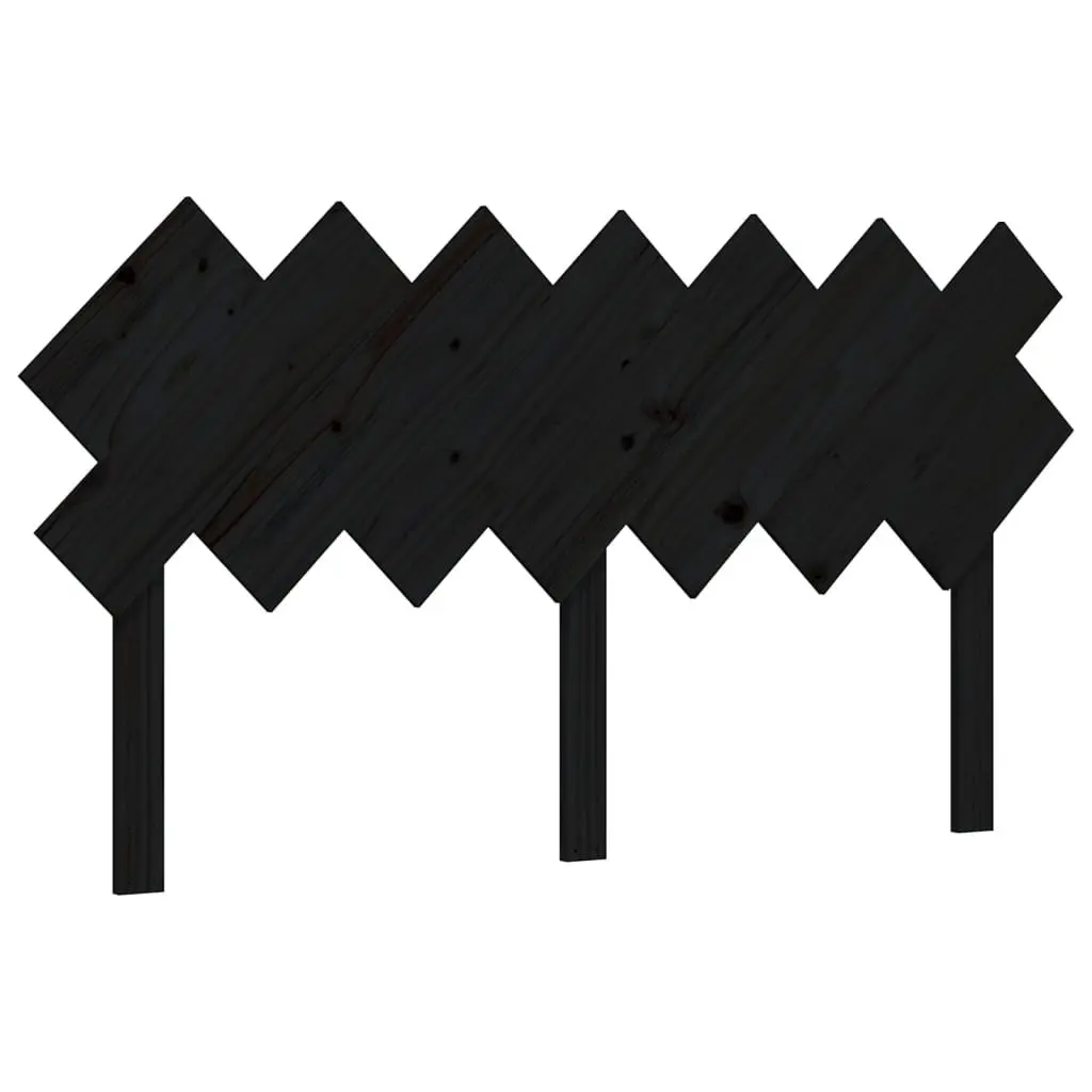 Pine Wood Bed Frame Black 150x200 cm with Headboard and Footboard for Bedroom Furniture