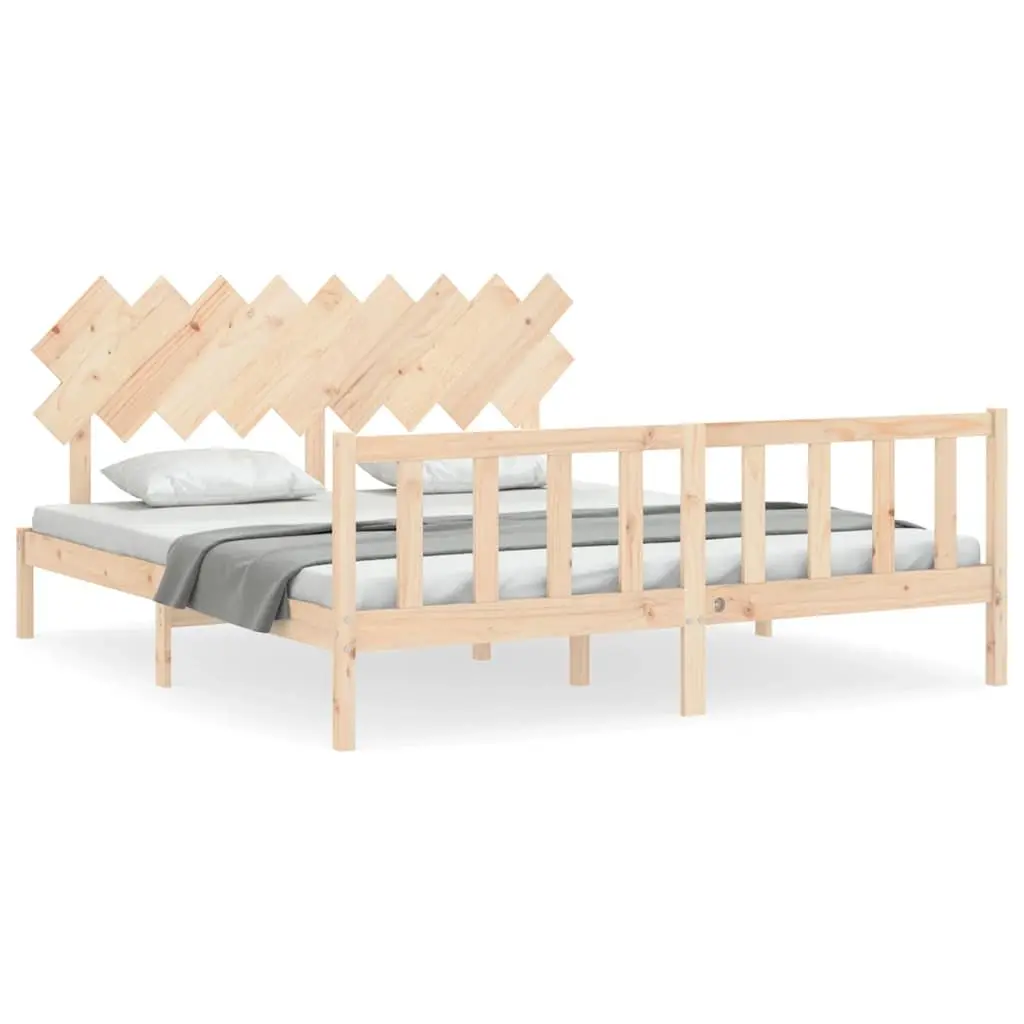 King Bed Frame 183x203 cm in Solid Pine