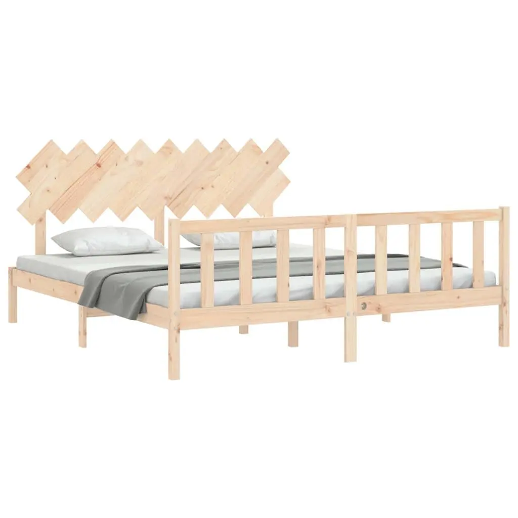 King Bed Frame 183x203 cm in Solid Pine