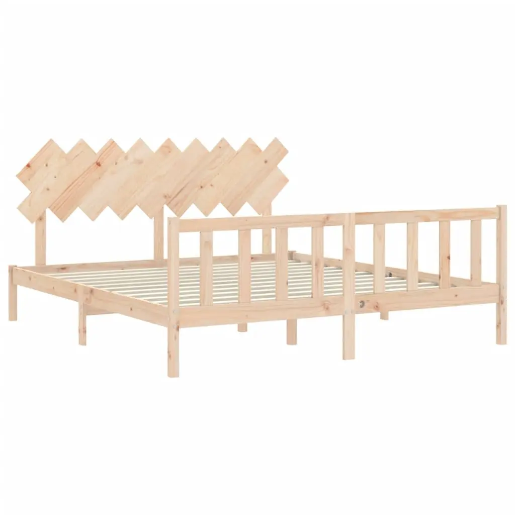King Bed Frame 183x203 cm in Solid Pine