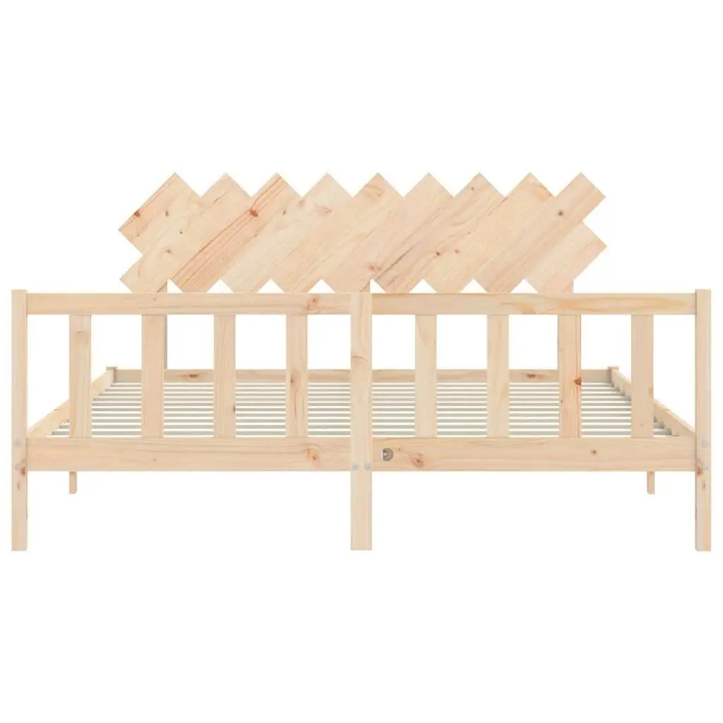 King Bed Frame 183x203 cm in Solid Pine