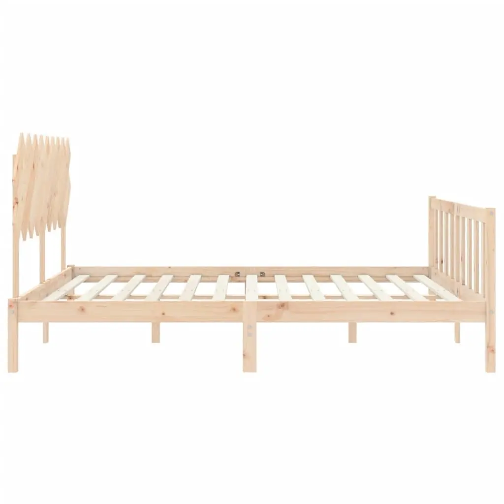 King Bed Frame 183x203 cm in Solid Pine