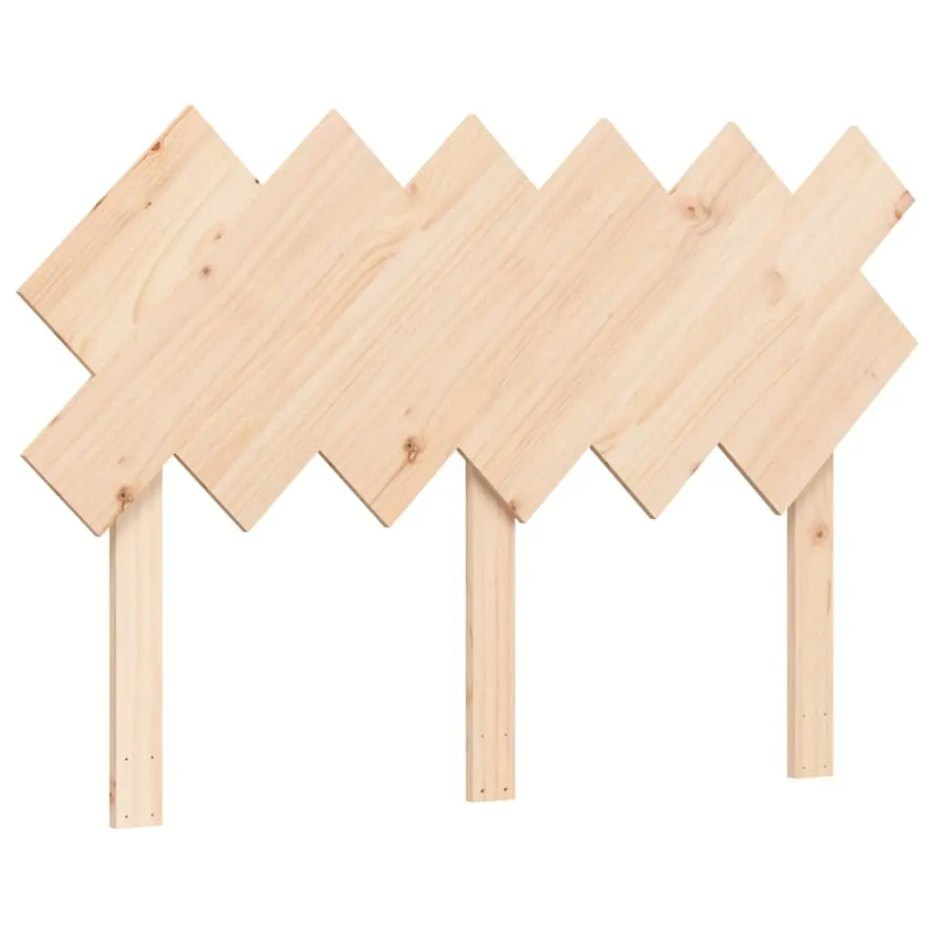 Solid Wood Bed Frame 135x190 cm Pine Wooden Bedroom Furniture with Headboard
