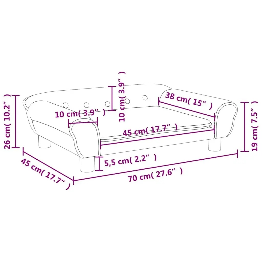Kids Sofa Velvet Light Grey Padded Children's Couch Furniture Lounger Seat 70 x 45 x 26 cm
