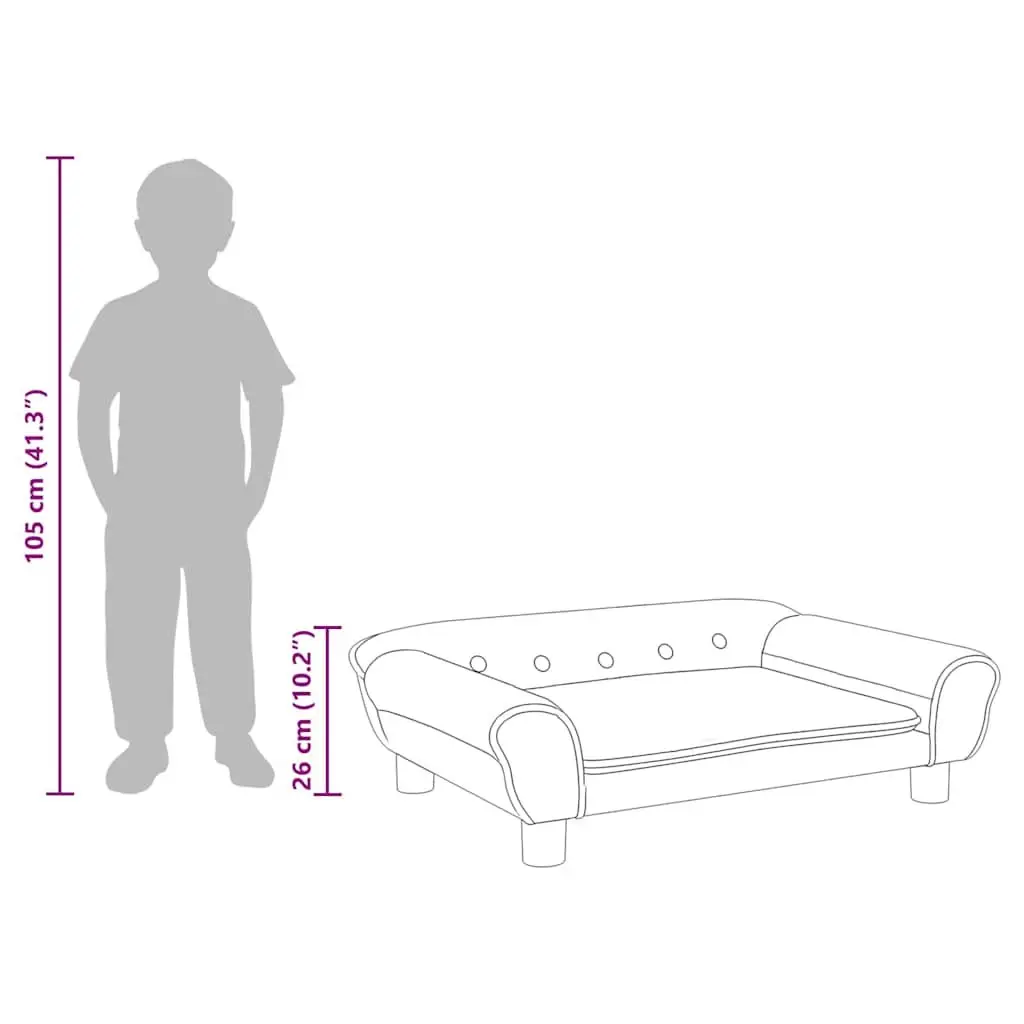 Kids Sofa Velvet Light Grey Padded Children's Couch Furniture Lounger Seat 70 x 45 x 26 cm