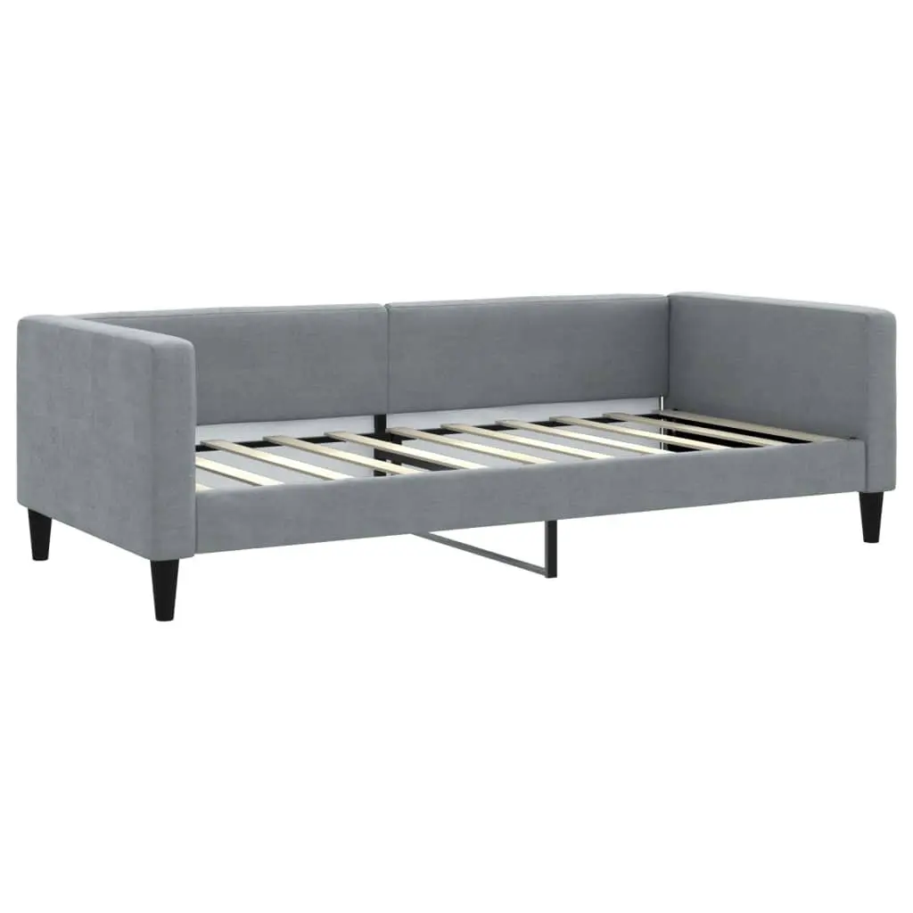Daybed Sofa Bed with Trundle and Storage Drawers Wooden and Metal 90x190cm Grey