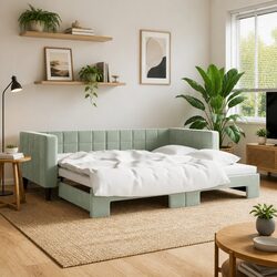 Practical Grey Daybed with Trundle for Everyday Use