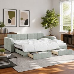 Practical Daybed with Trundle and Storage for Homes