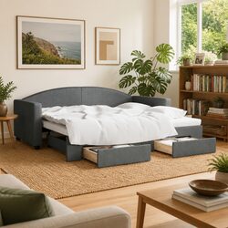 Perfect Daybed with Trundle for Your Living Room or Bedroom Grey
