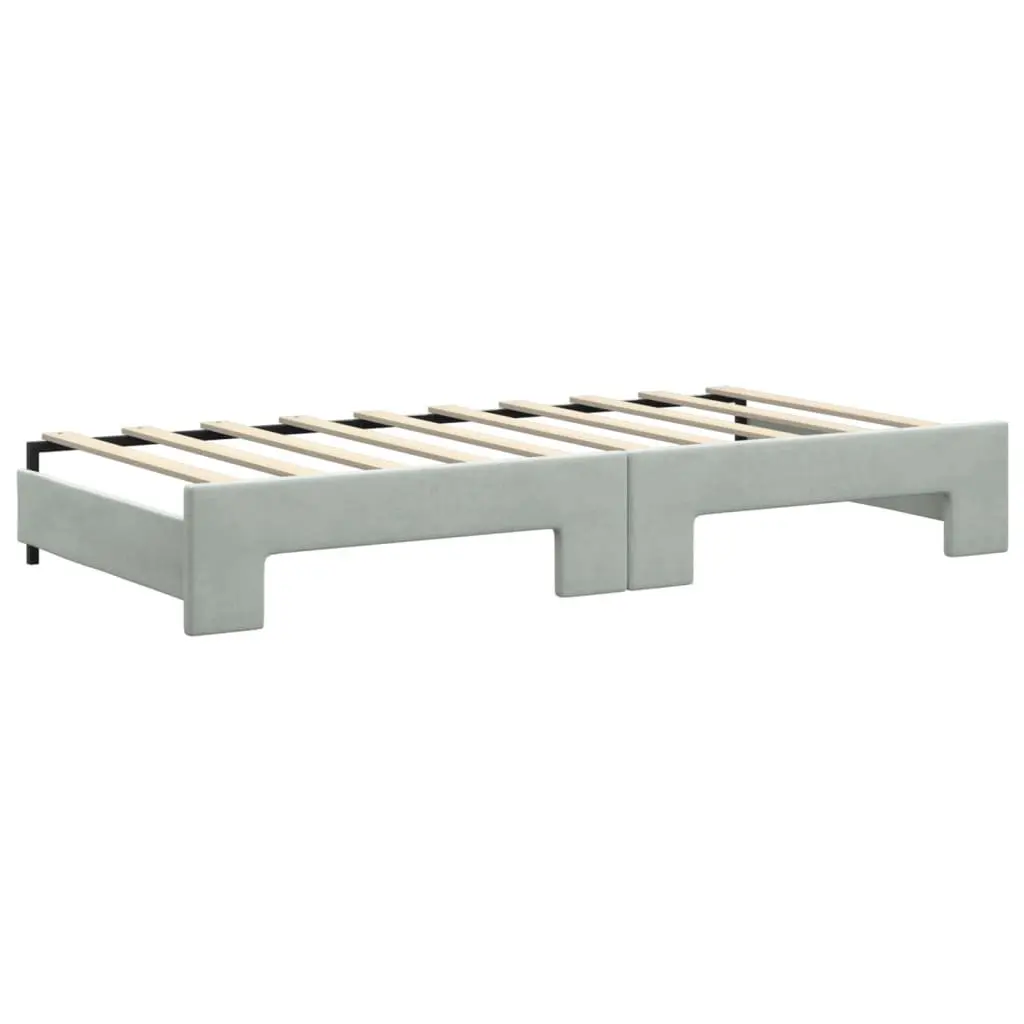 Grey Daybed with Trundle and Storage Drawers