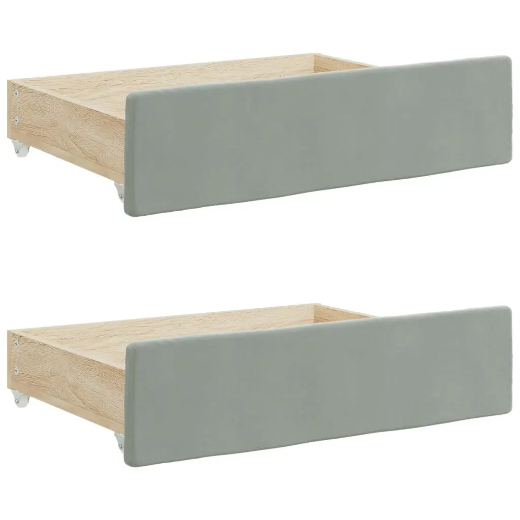 Grey Daybed with Trundle and Storage Drawers