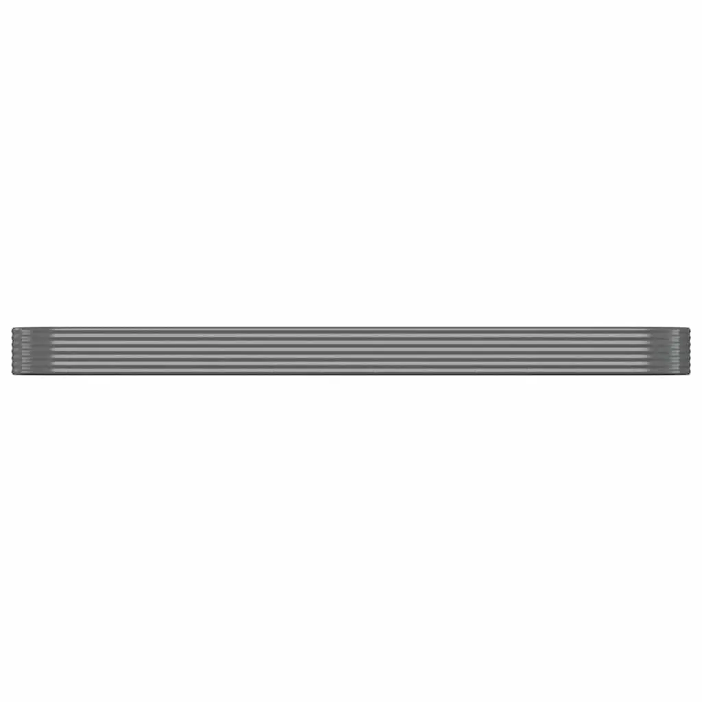 Garden Raised Bed Galvanised Steel Planter Box 507 x 100 x 36 cm Grey