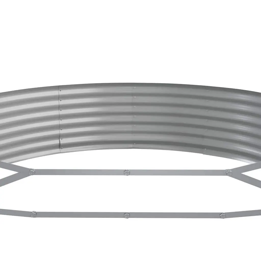 Raised Bed Planter Galvanised Steel Frame Grey 523x140x36cm Outdoor Vegetable Herb Flower