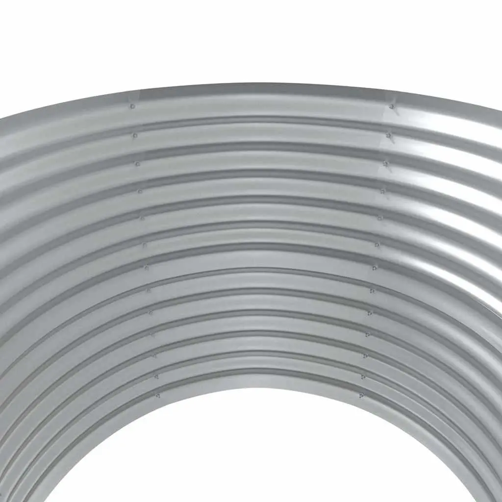 Raised Garden Bed Galvanised Steel Frame 100 x 100 x 68 cm Grey