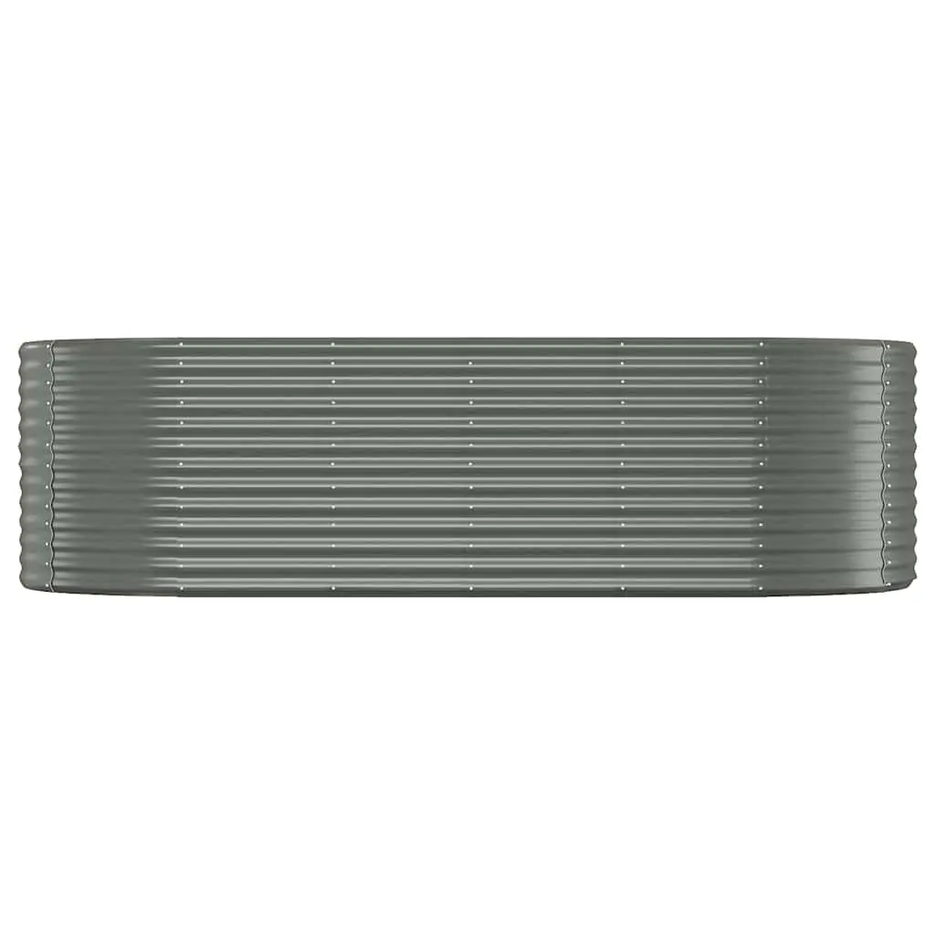 Raised Bed Planter Box Galvanised Steel Weather Resistant 249x100x68cm Grey Sturdy Frame for Outdoor Vegetable and Flower Garden