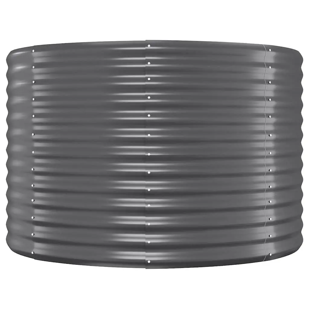 Outdoor Raised Bed Planter Galvanised Steel Frame 249cm x 100cm x 68cm Anthracite Durable Construction for Plants and Vegetables
