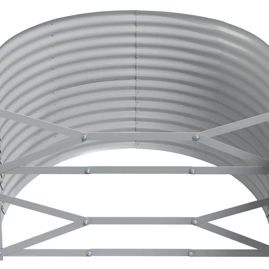 Garden Raised Bed Steel Frame Large Rectangular Planter Box Grey