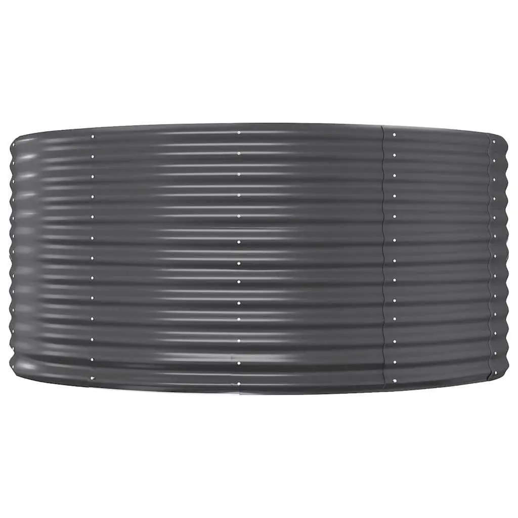 Raised Garden Bed Galvanised Steel Anthracite 140cm x 140cm x 68cm Outdoor Planter Box