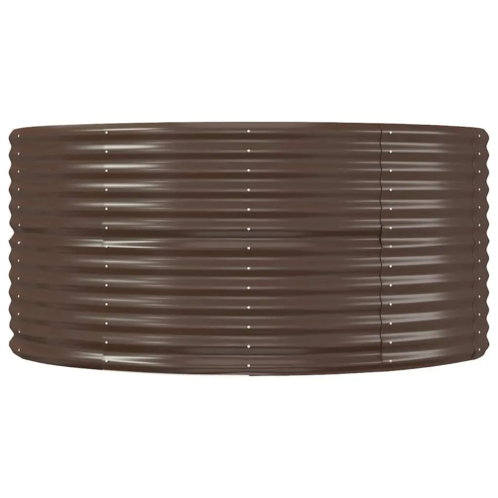Raised Bed Planter Box Galvanised Steel Brown Large Sturdy Outdoor for Vegetables Herbs Flowers