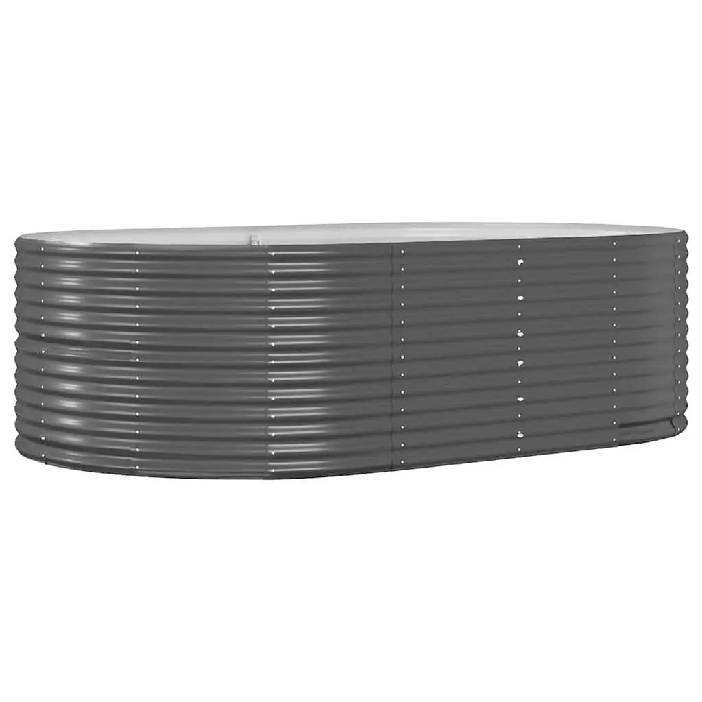 Raised Bed Planter Galvanised Steel Anthracite 212x140x68 cm Durable Garden Box