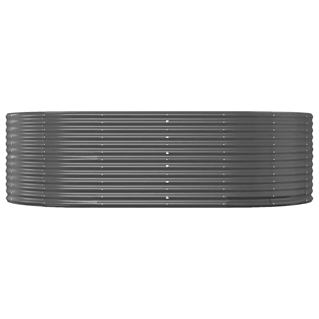 Raised Bed Planter Galvanised Steel Anthracite 212x140x68 cm Durable Garden Box