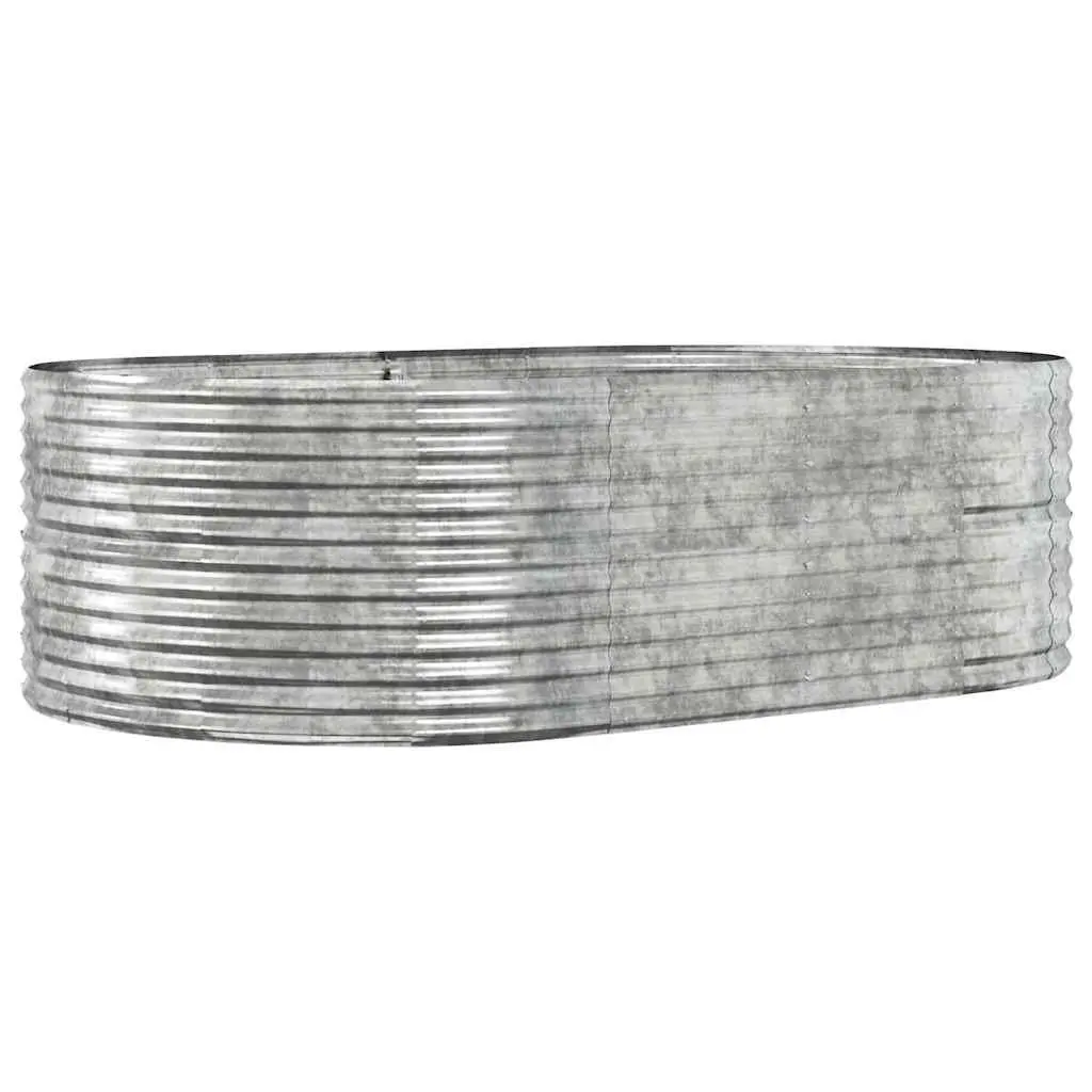 Garden Raised Bed Planter Silver 212x140x68 cm Outdoor Vegetable Flower Box