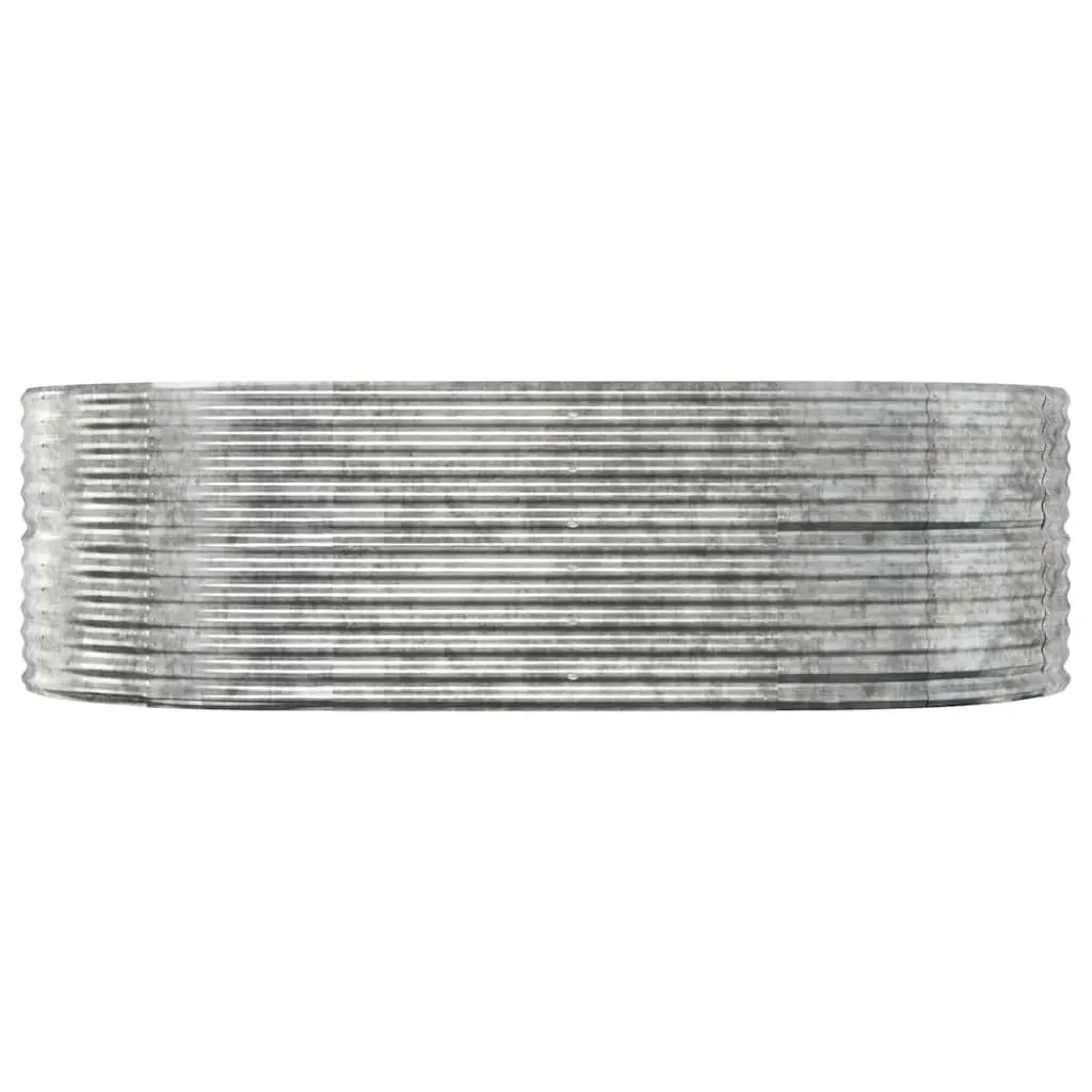 Garden Raised Bed Planter Silver 212x140x68 cm Outdoor Vegetable Flower Box