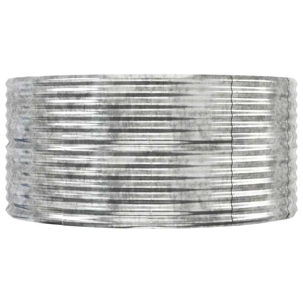 Garden Raised Bed Planter Silver 212x140x68 cm Outdoor Vegetable Flower Box