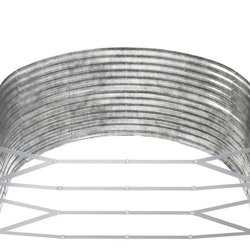 Garden Raised Bed Planter Silver 212x140x68 cm Outdoor Vegetable Flower Box