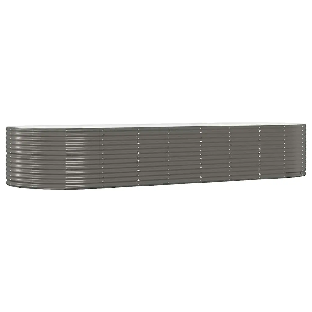Garden Raised Bed Planter Box Grey Galvanised Steel Frame Outdoor Vegetable