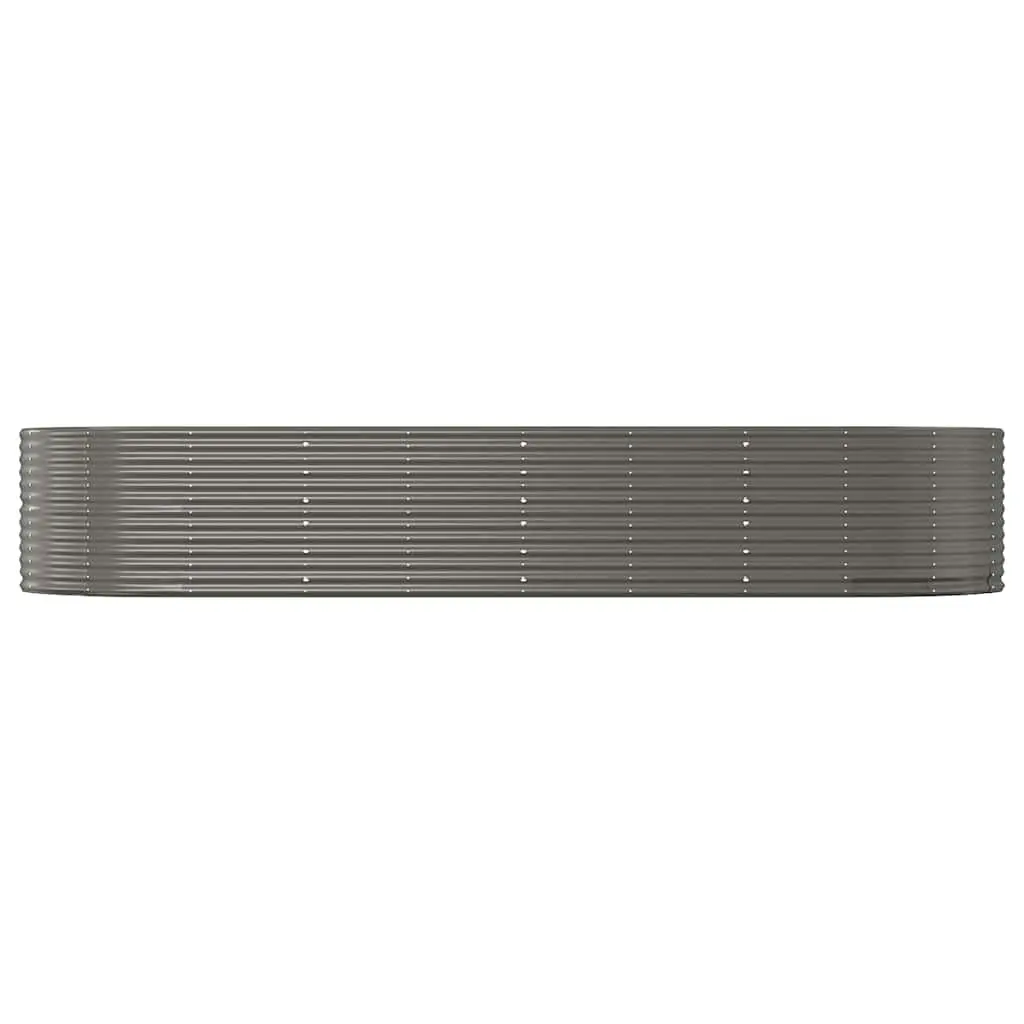 Garden Raised Bed Planter Box Grey Galvanised Steel Frame Outdoor Vegetable