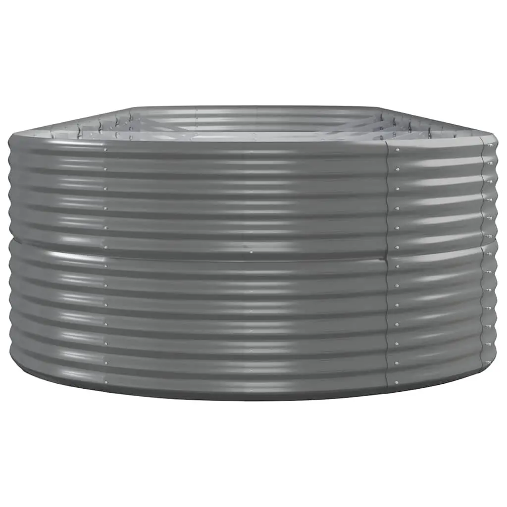 Raised Garden Bed Planter Box Steel Frame 510L x 140W x 68H cm Powder Coated Grey Outdoor Vegetable Flower Pot