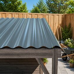 12 Galvanised Steel Metal Roofing Panels 60x36cm for Sheds