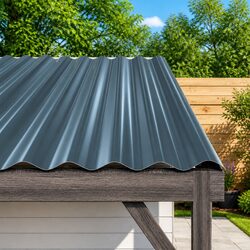 Practical Grey Metal Roof Panels for Various Uses