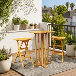 Practical Folding Bar Table for Outdoor Use