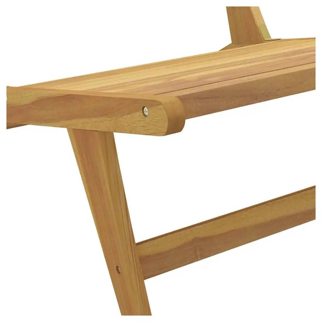 Garden Chair Solid Teak Wood Foldable with Detachable Footrest Brown