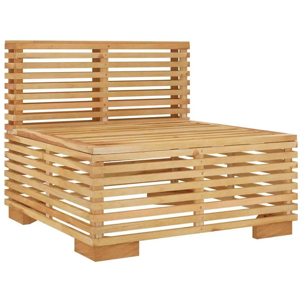 Middle Sofa Unit Solid Teak Wood Cream Cushions Outdoor Patio Garden Furniture