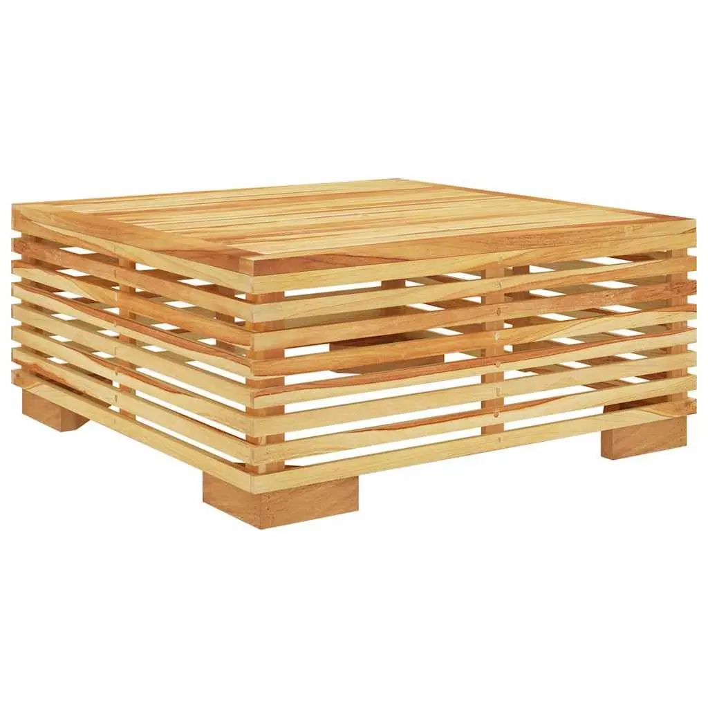 Garden Coffee Table Solid Teak Wood 69.5x69.5x31cm Brown Outdoor Patio Furniture