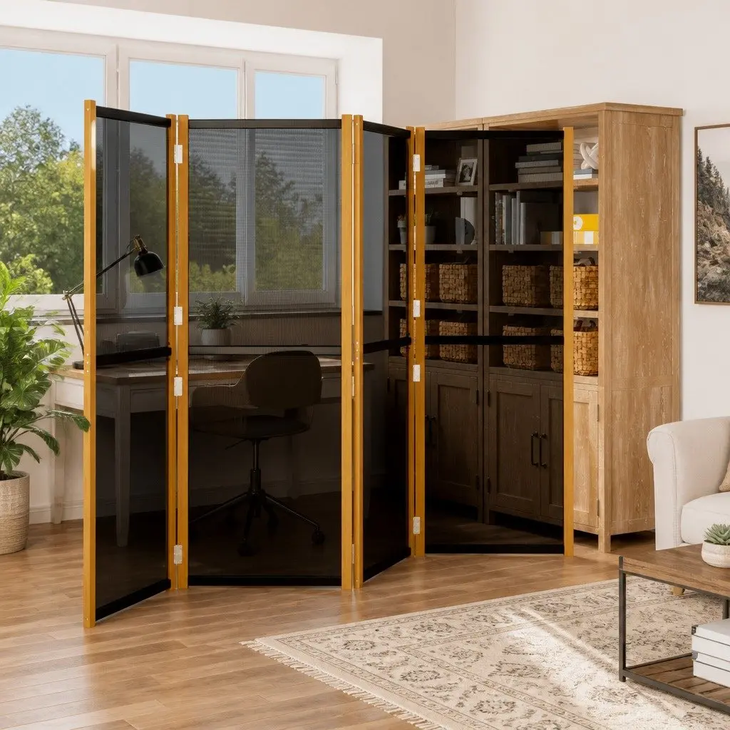 4-Panel Folding Screen for Home and Garden