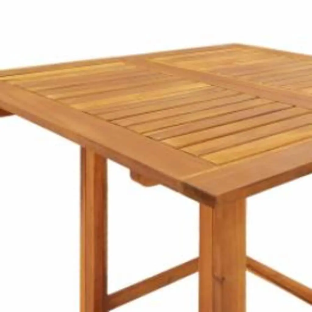 Bistro Table Solid Acacia Wood Slatted Top 75x75x110cm Brown