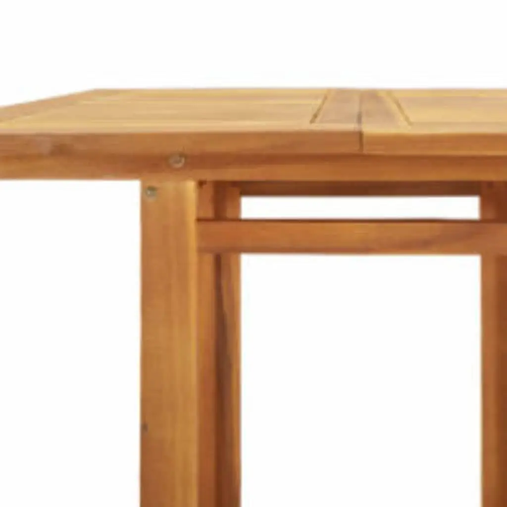 Bistro Table Solid Acacia Wood Slatted Top 75x75x110cm Brown